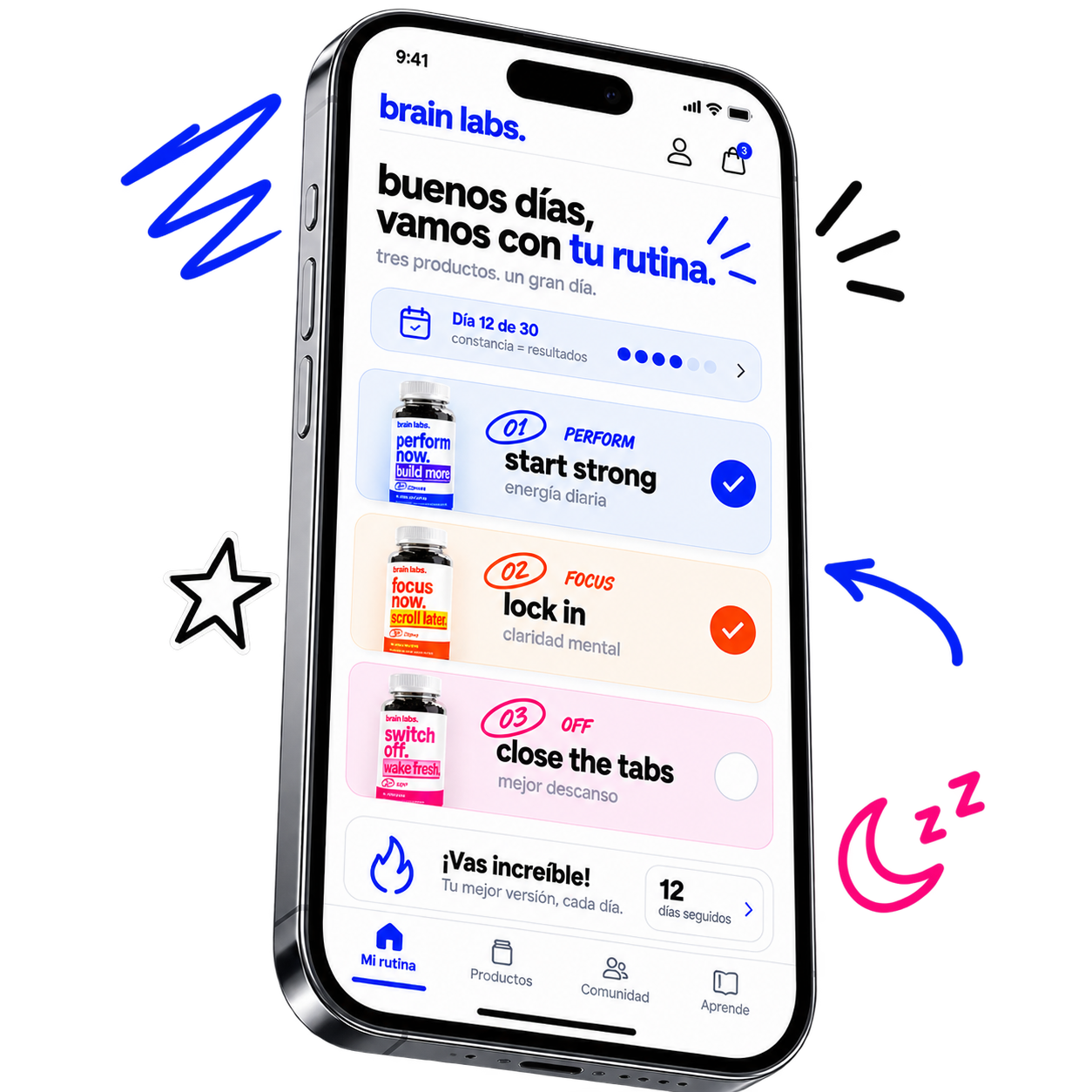 App Brain Labs con la rutina diaria